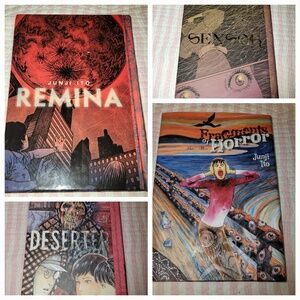 Junji Ito 4-Book Horror Lot Remina Sensor Deserter Fragments of Horror Viz